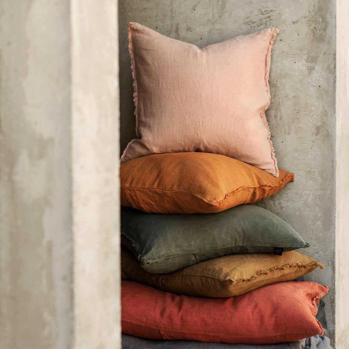 Viti square linen cushion cover 45x45 cm - Harmony Haomy