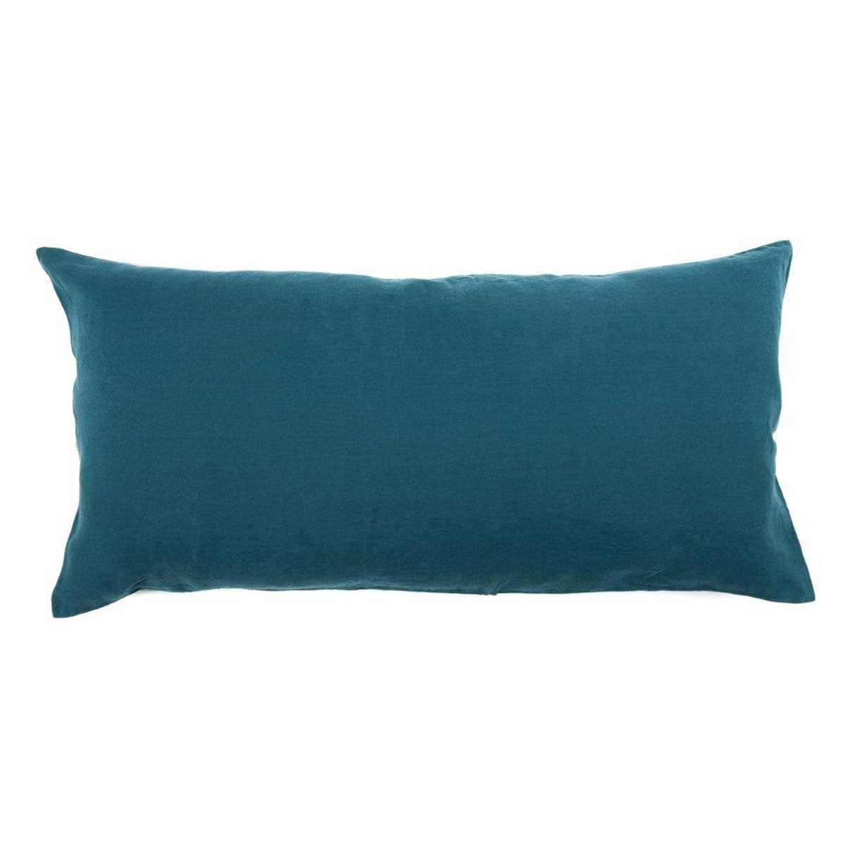 coussin giant lin viti 55x110 cm bleu de prusse-harmony haomy