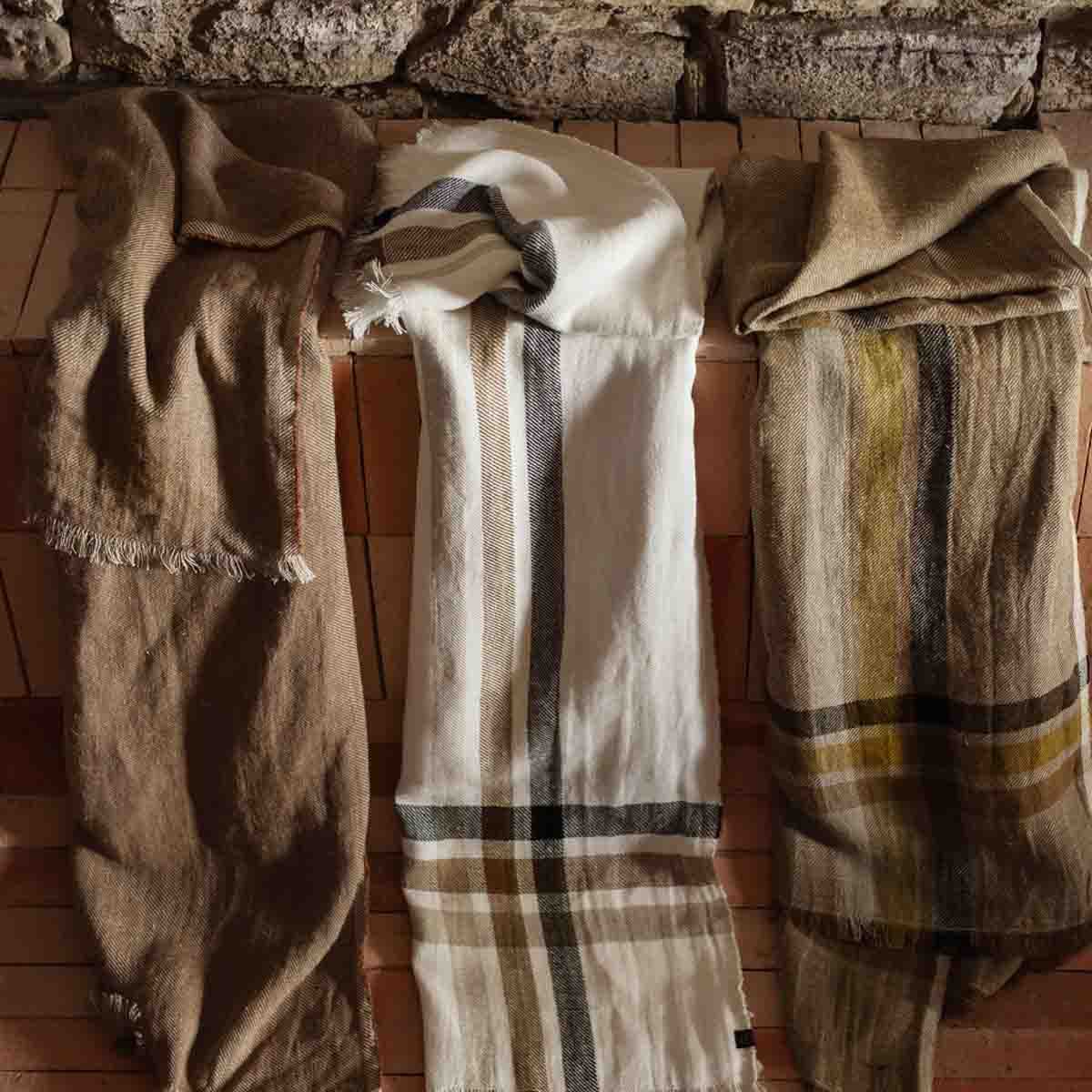 Cuba washed linen throw 135x190 cm - 7 colors - Haomy