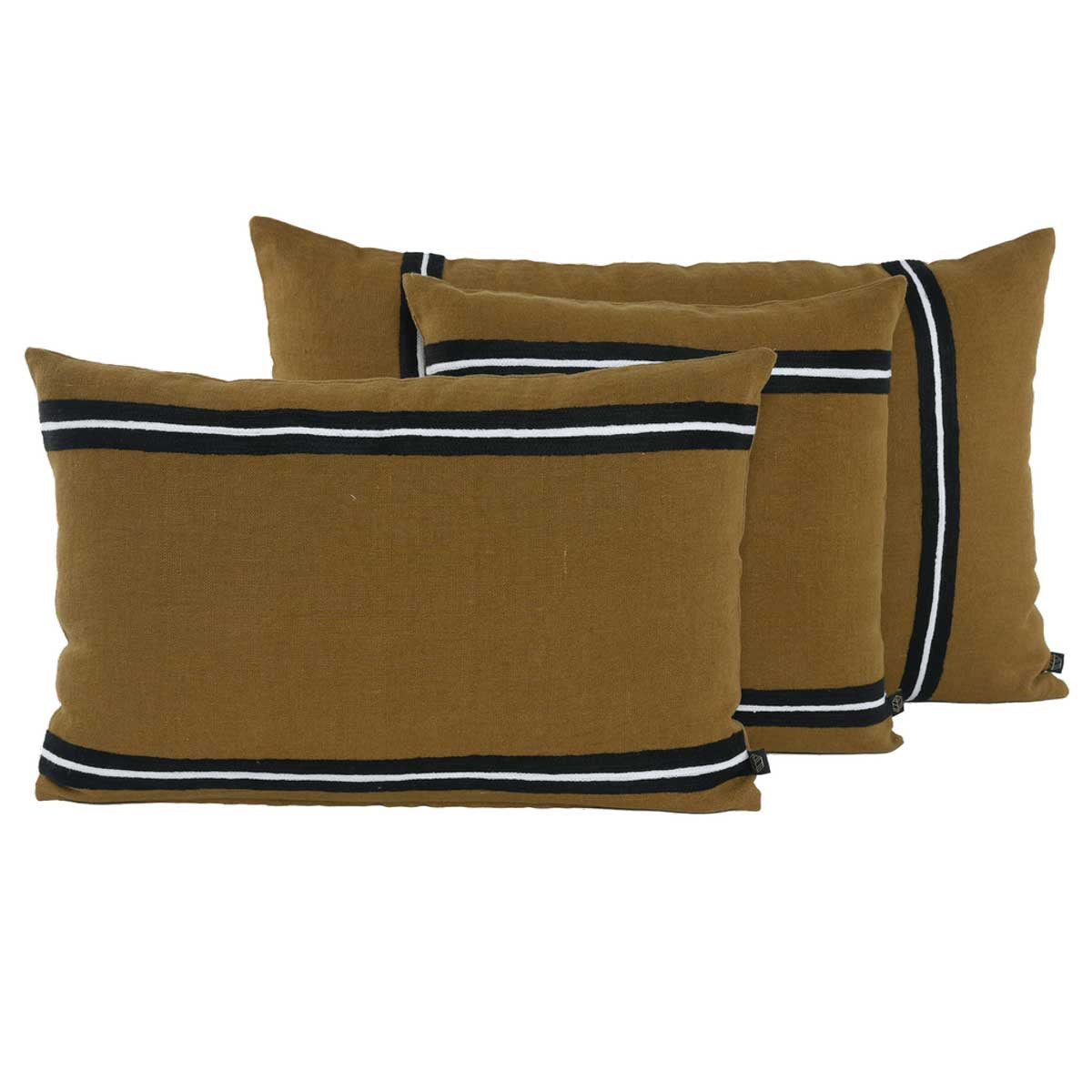 coussin en lin lave carree skagen  45x45 cm naturel-harmony haomy