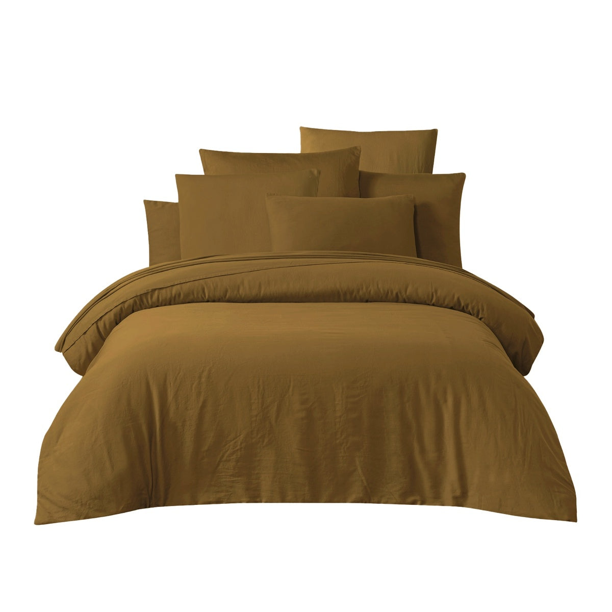 taloa housse de couette en satin de coton 260x240 cm gold-harmony haomy