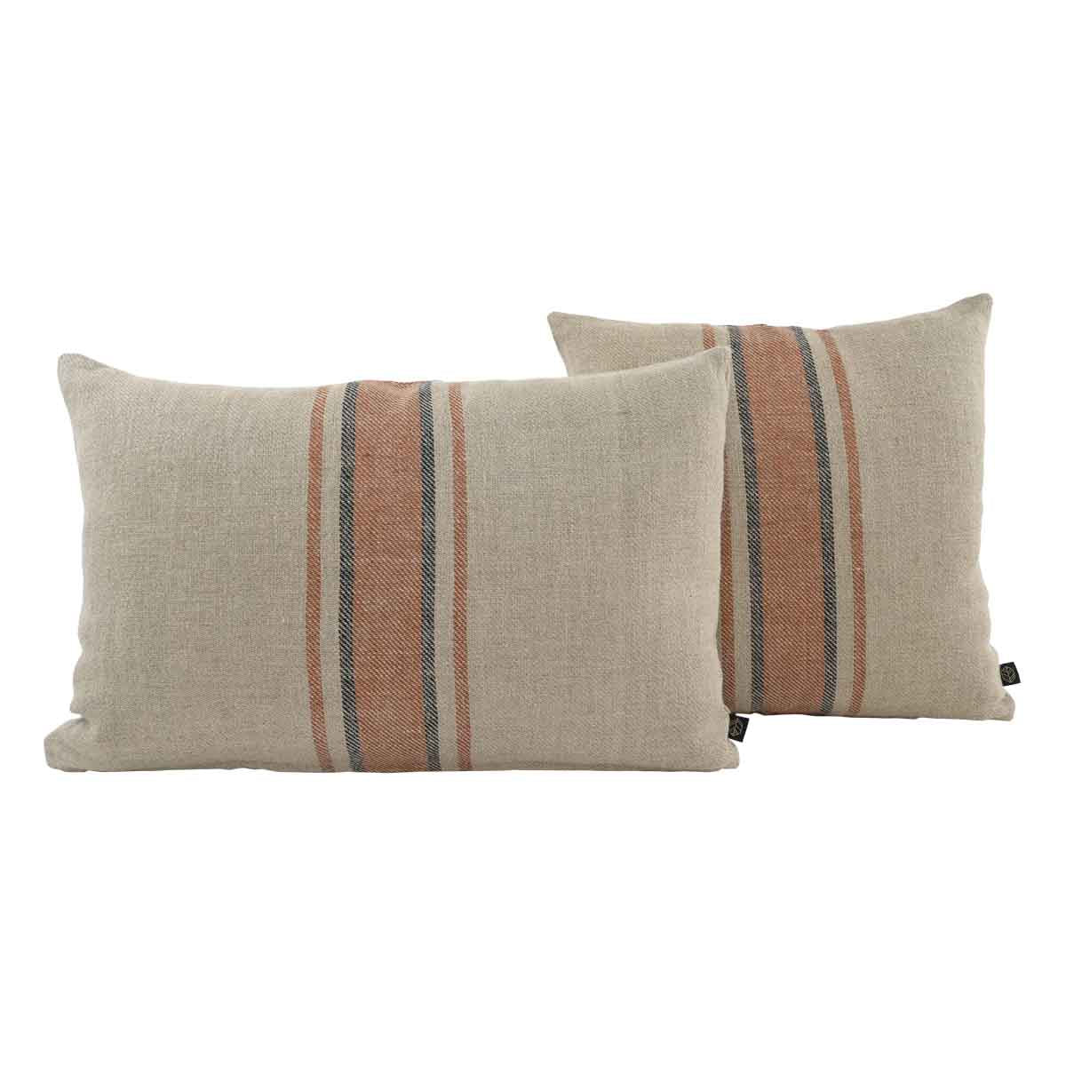 coussin carré lin tizza 45x45 cm safran-harmony haomy