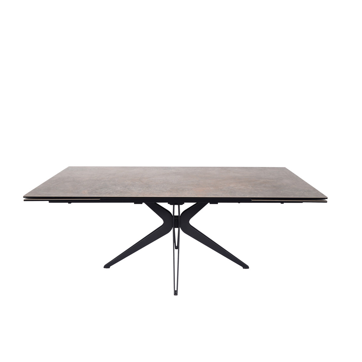 Plissken extendable ceramic table Rust gray - Home Beddings and Curtains