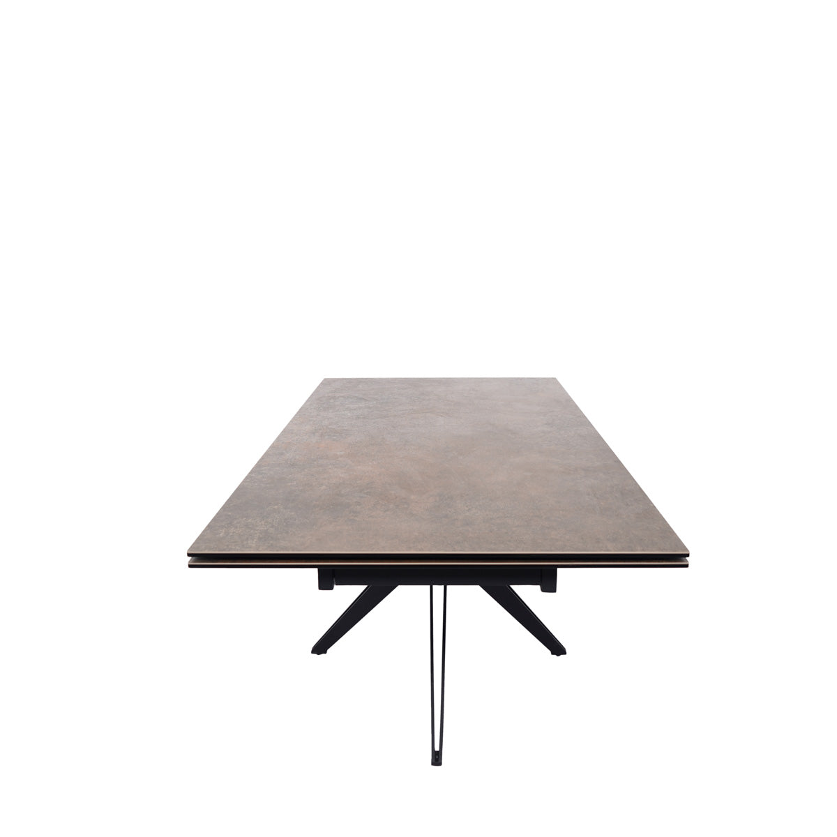 Plissken extendable ceramic table Rust gray - Home Beddings and Curtains