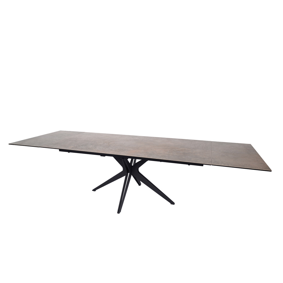 Plissken extendable ceramic table Rust gray - Home Beddings and Curtains